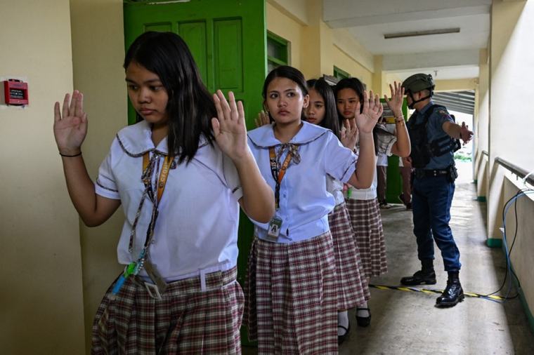 Philippines schools hold drills to safeguard students