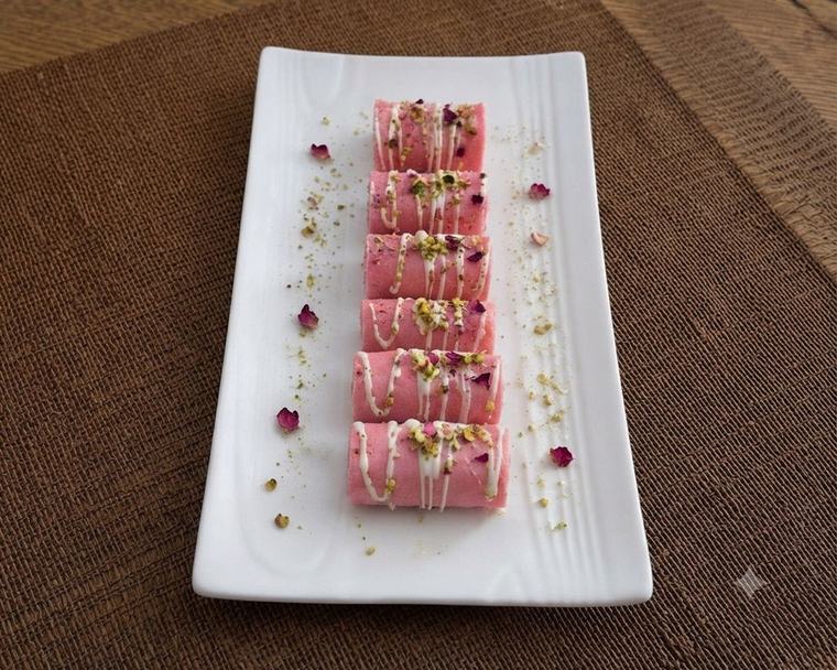 Strawberry Mawa Rolls
